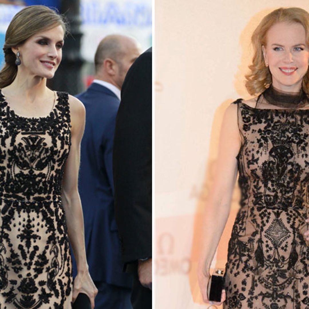 El vestido de la reina Letizia y el de Nicole Kidman, ¿parecidos razonables?