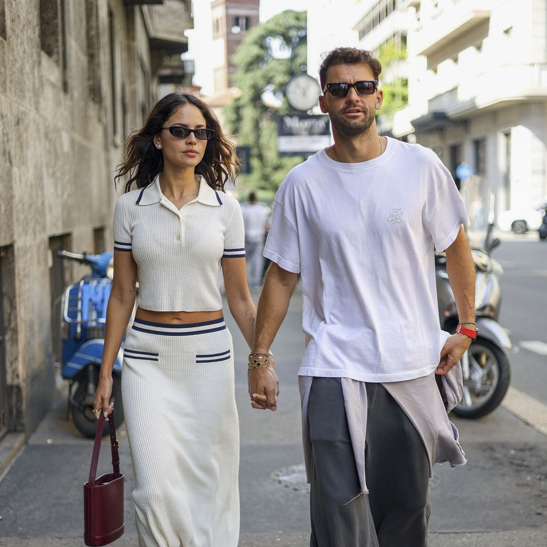 Eiza González y Grigor Dimitrov derrochan estilo y complicidad por las calles de Milán