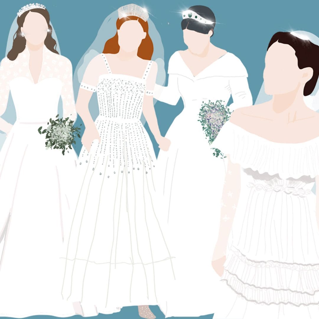 Seis 'royals' vestidas de novia que han marcado una década