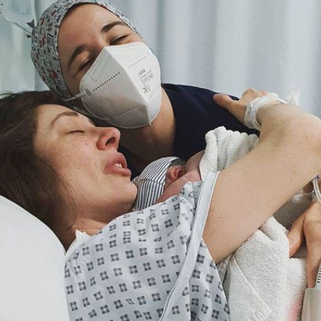 Natalia Ferviú comparte la primera imagen con su bebé recién nacido