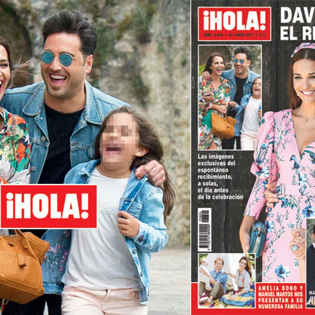 En ¡HOLA!, el reencuentro de David y Paula: imágenes exclusivas del espontáneo recibimiento, a solas, el día antes de la Primera Comunión de su hija