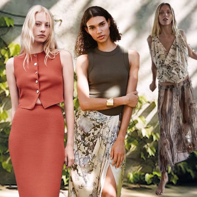 Zara looks con falda larga
