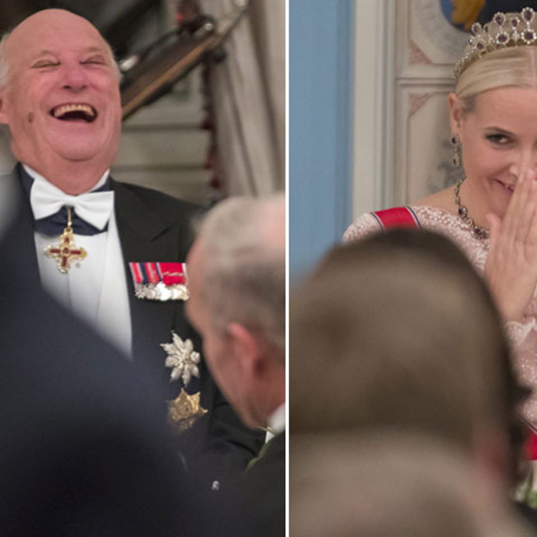 Ni Mette Marit pudo contener la risa... Las bromas del rey Harald sobre la noticia de su propia muerte