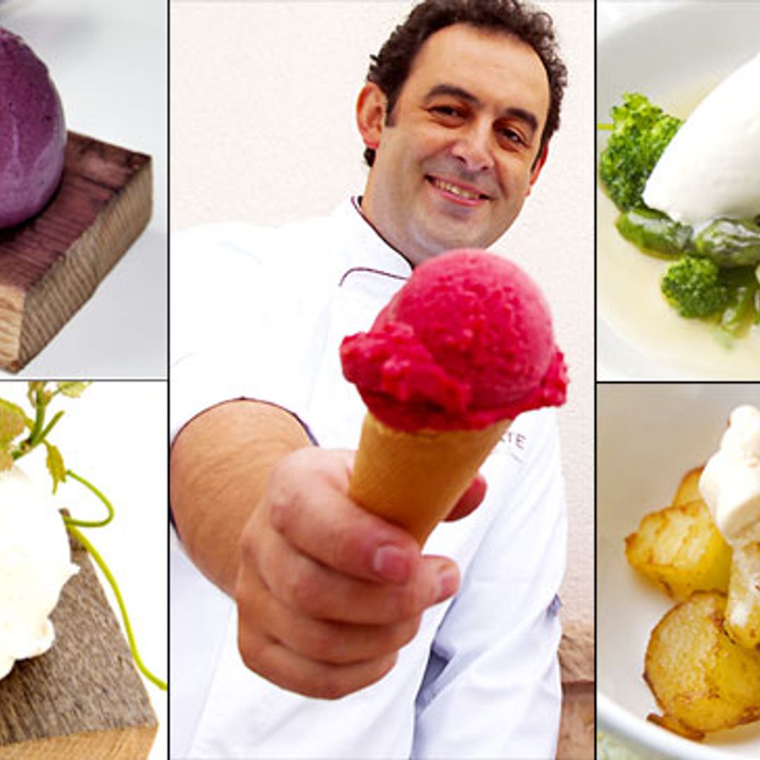 Helados que saben a salsa brava, a aliño de espárragos, a sombra de higuera… ¿El autor de este 'paraíso frío'? ¡Te lo presentamos!