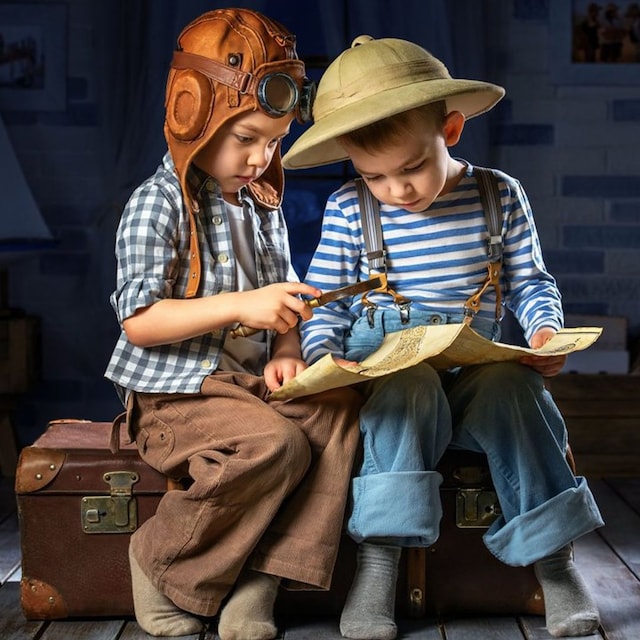 ni os leyendo novelas de aventuras 