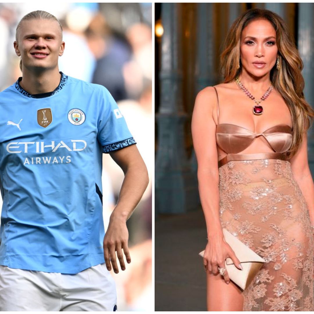 El inesperado encuentro entre Erling Haaland y Jennifer Lopez que llamó la atención en Italia