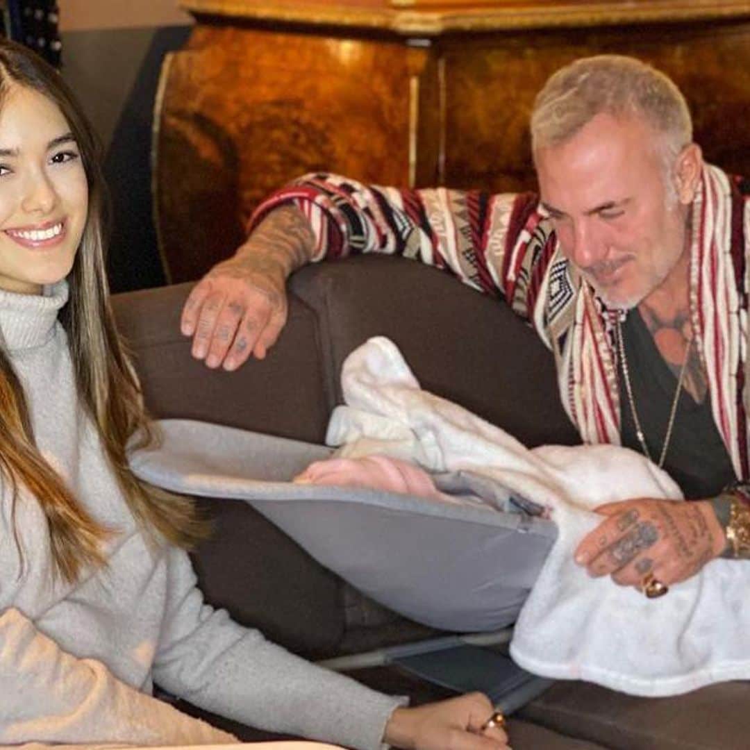 Gianluca Vacchi se convierte en el estilista de su hija, Blu Jerusalema