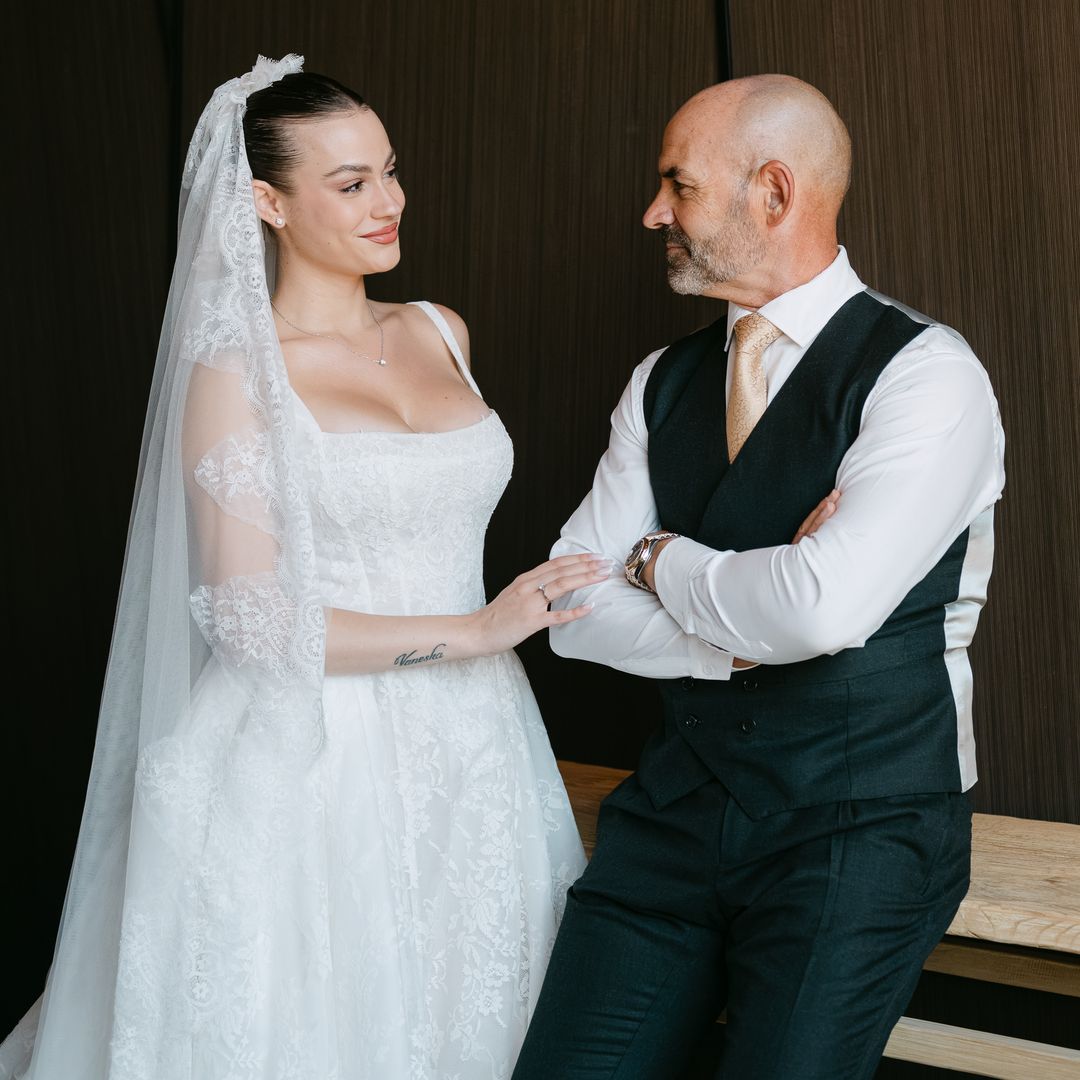 Padre e hija, en una idílica fotografía