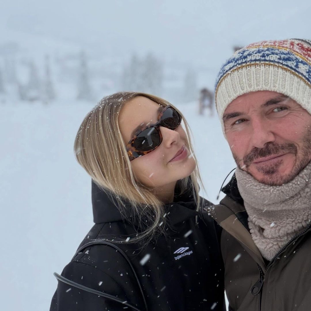 David Beckham se olvida del drama familiar con una inolvidable aventura de esquí con su hija Harper