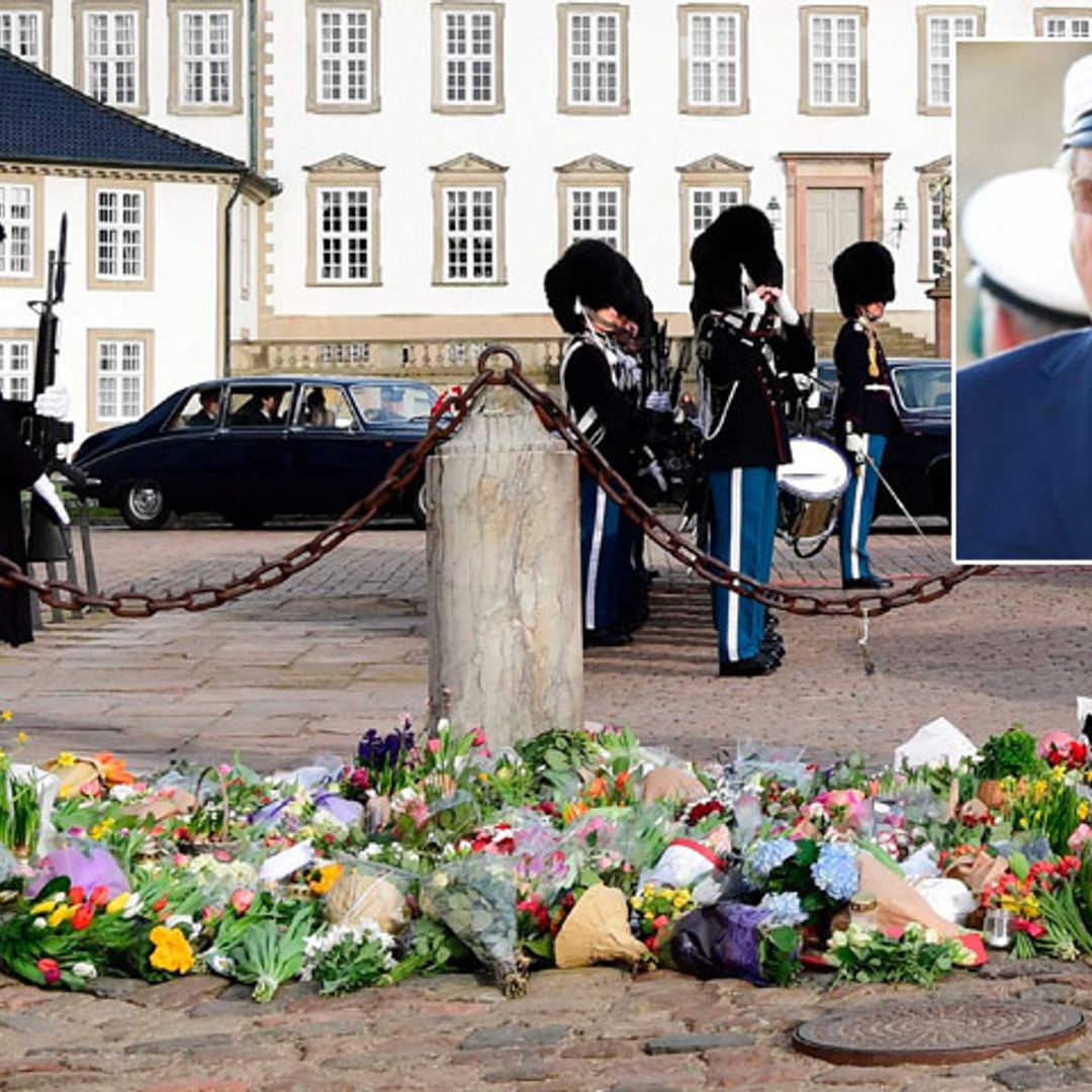 Las calles se llenan de flores, coronas y mensajes en homenaje a Henrik de Dinamarca