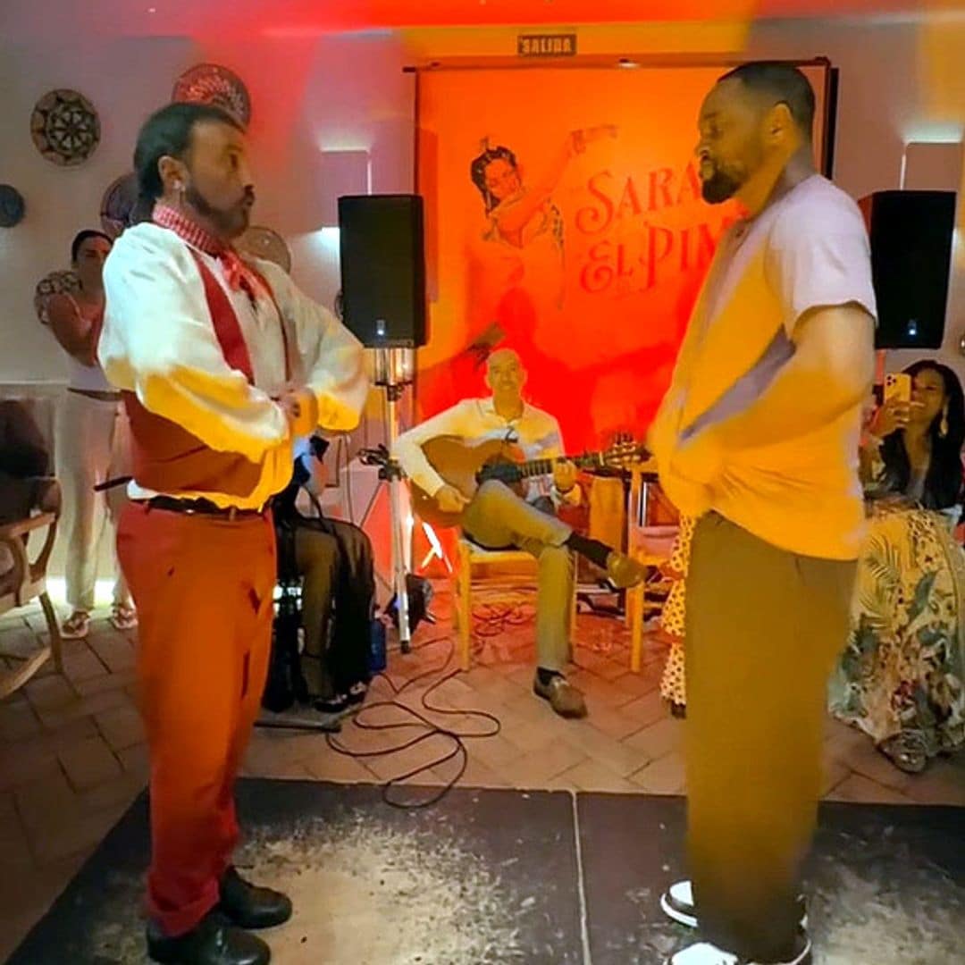 Will Smith se sube a taconear a un tablao flamenco en Marbella: el vídeo que demuestra que se atreve con todo