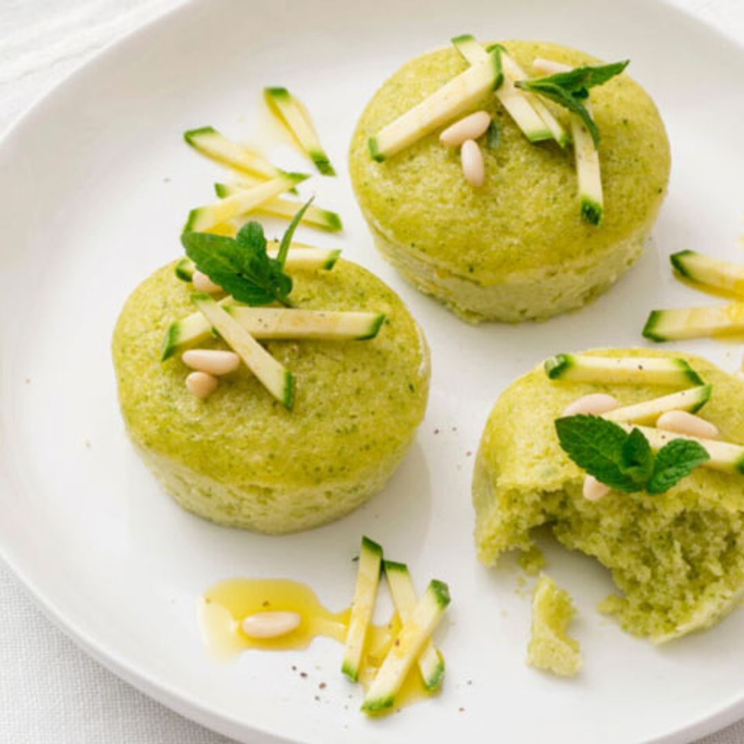 'Muffins' de calabacín al microondas
