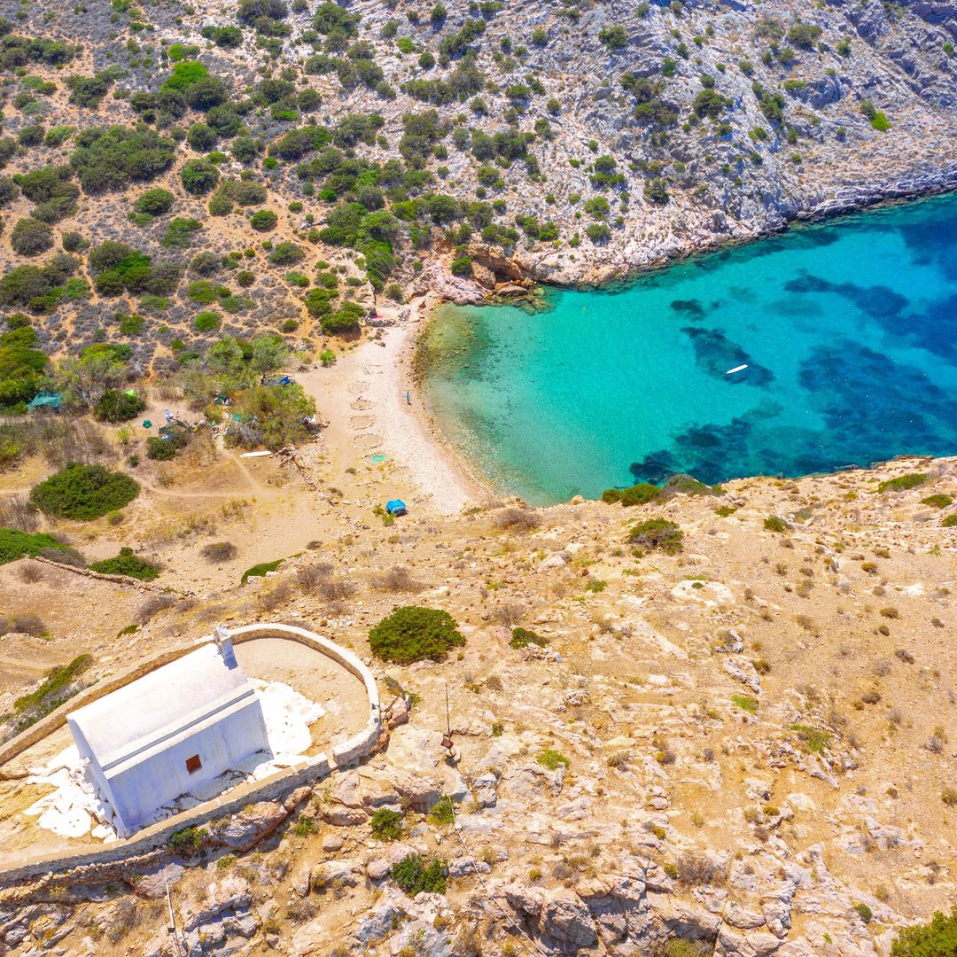 Playa de Galissa, en la isla griega de Syros