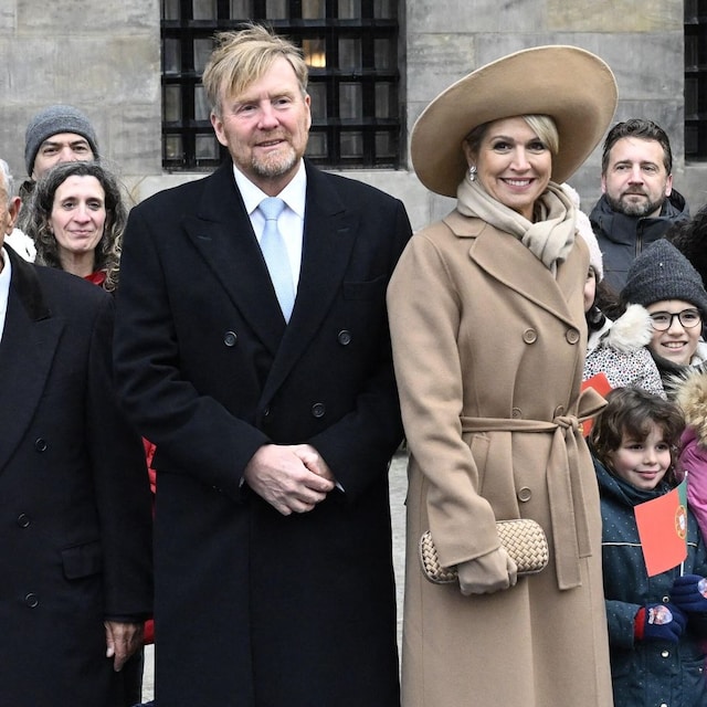 Máxima de Países Bajos recibe al presidente de Portugal en Ámsterdam