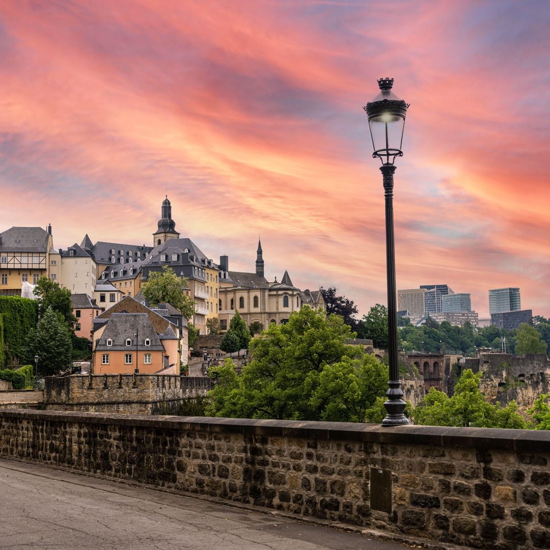 Vista de la ciudad de Luxemburgo desde la Chemin de la Corniche