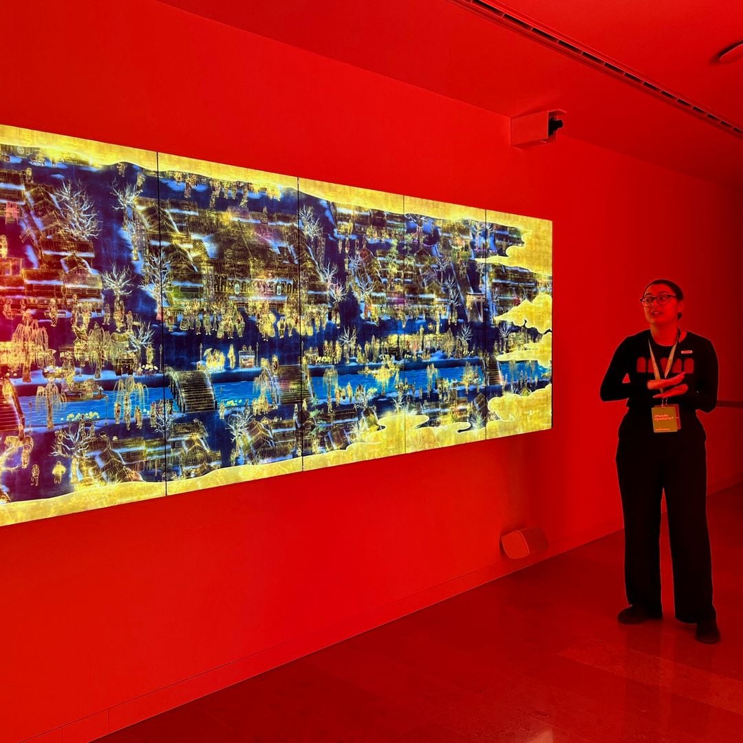 pieza interactiva del colectivo teamLab, The World of Irreversible Change, Centro de Arte Hortensia Herrero, Valencia