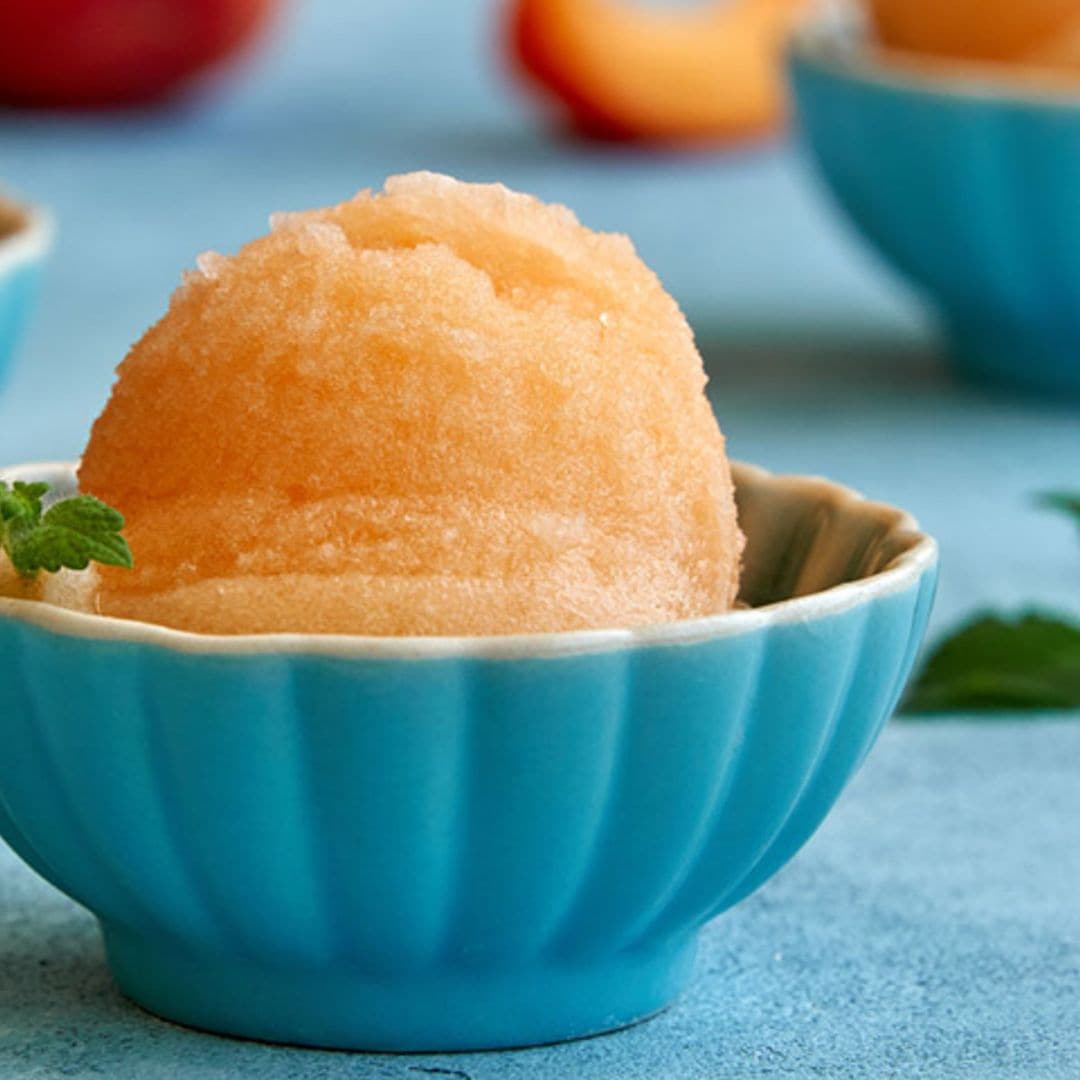 Sorbete de melocotón