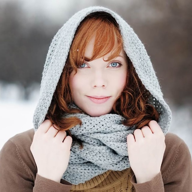 mujer nieve