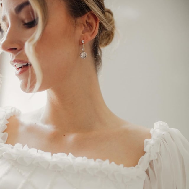 pendientes de novias de brillantes