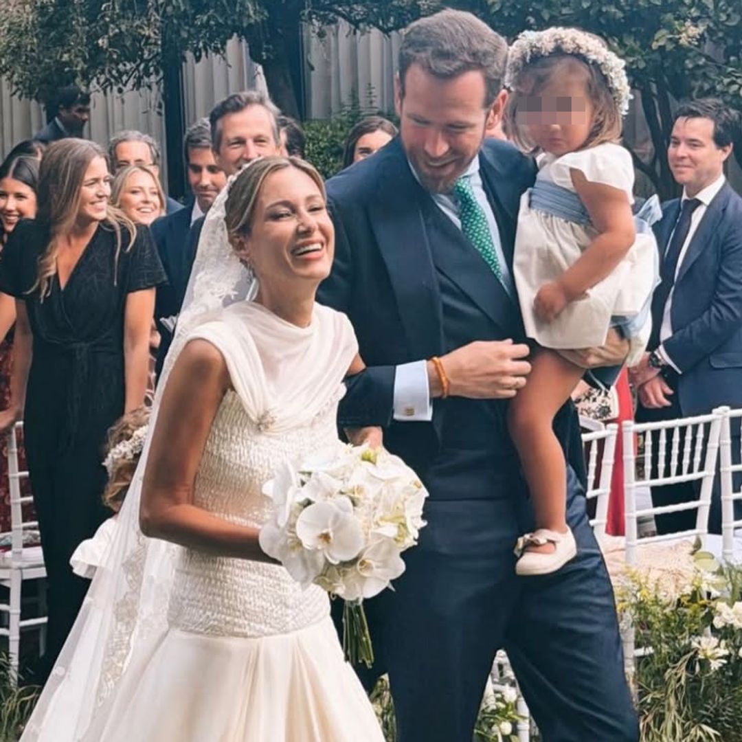 Cristina Fernández, hija del vicepresidente del Real Madrid, y Andrés Afán de Ribera celebran una emocionante boda al ritmo de la Champions
