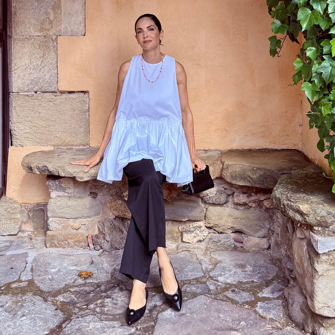 ​El guiño de Eugenia Silva a la princesa Leonor a través de la moda en su encuentro con la Familia Rea​l