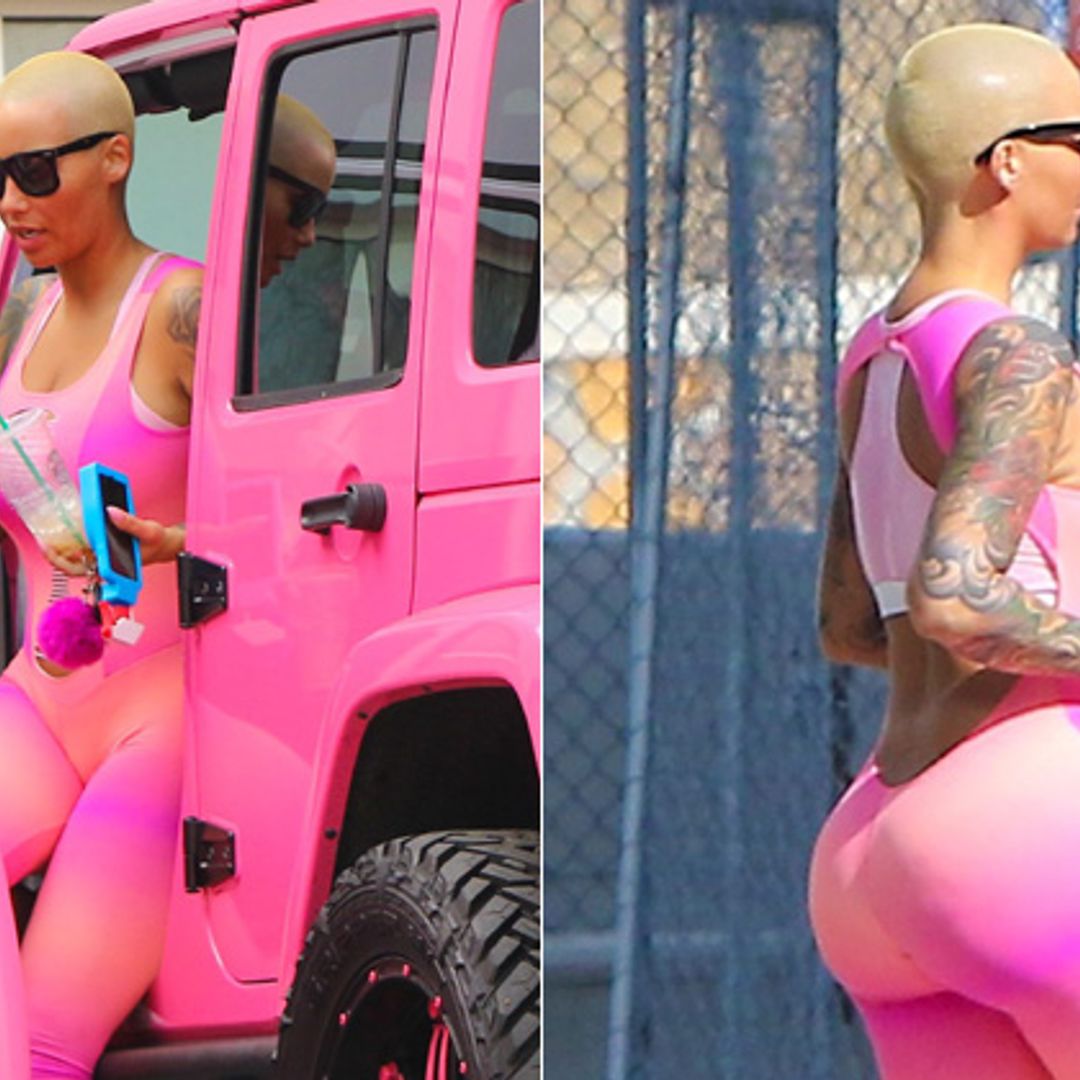 El estilo 'curvy pink' de Amber Rose para ir al gimnasio