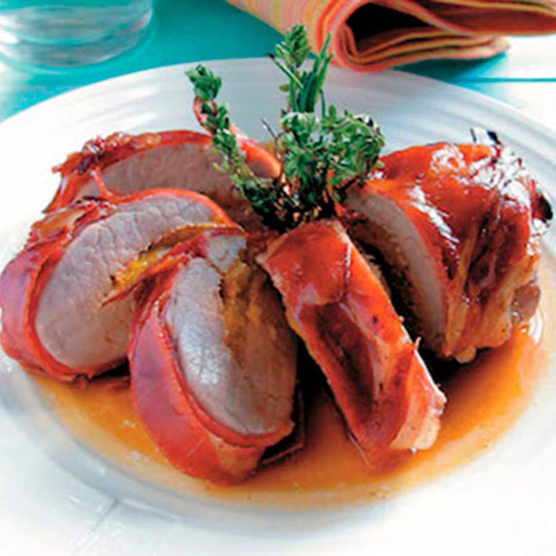 Solomillo de cerdo relleno de frutas