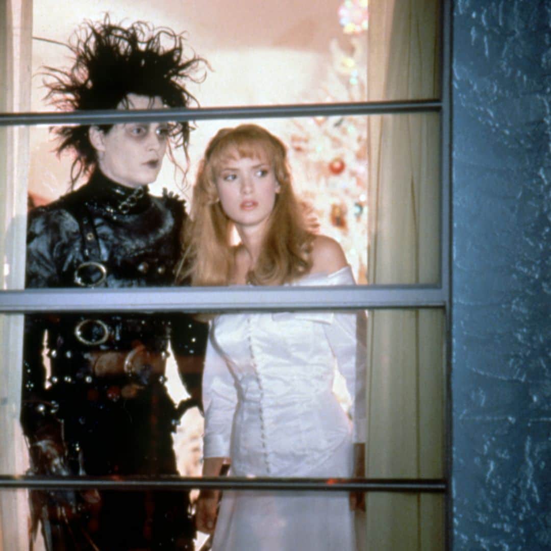 Johnny Depp y Winona Ryder en el rodaje de Eduardo manostijeras