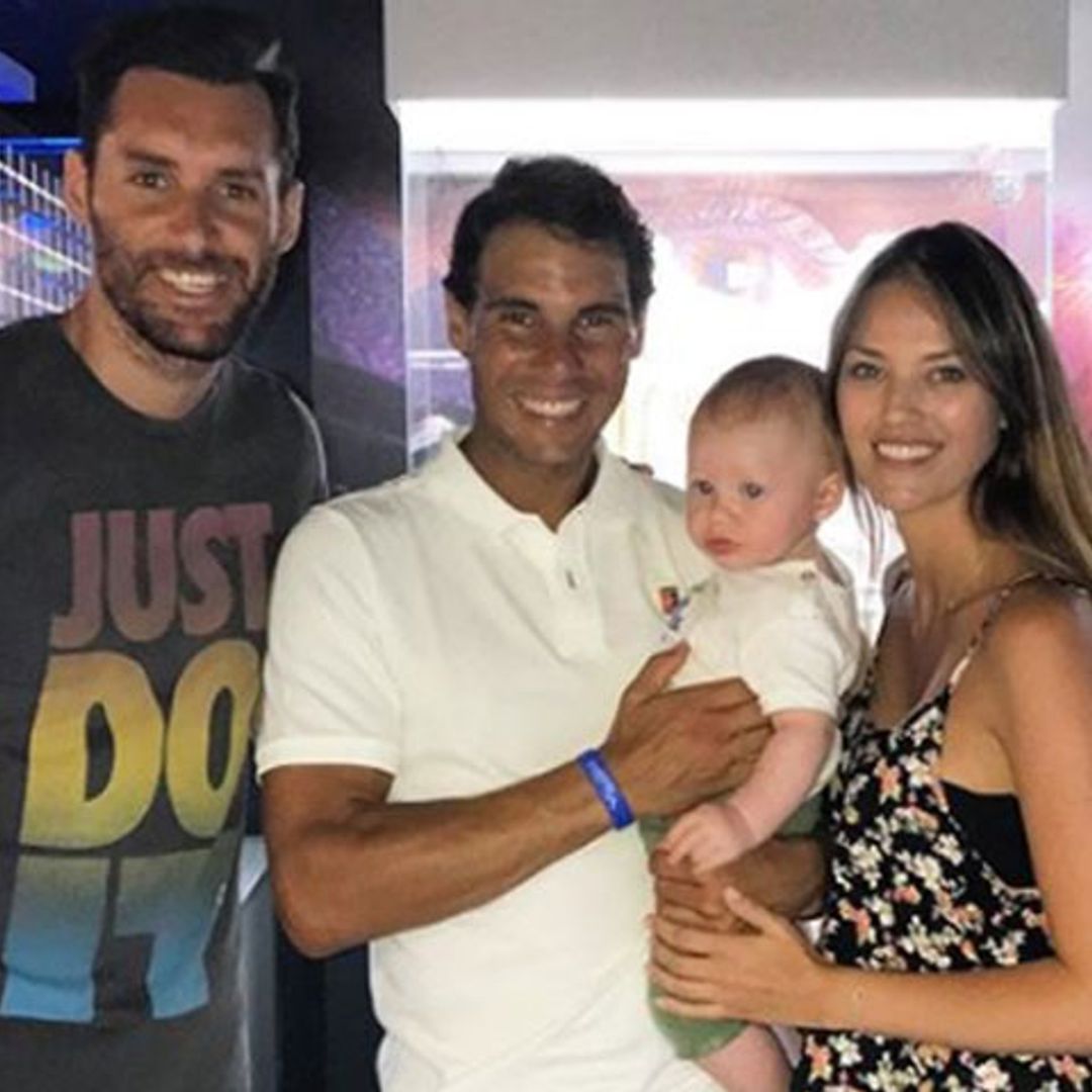 La tierna imagen para el recuerdo del hijo de Helen Lindes y Rudy Fernández en brazos de Rafa Nadal