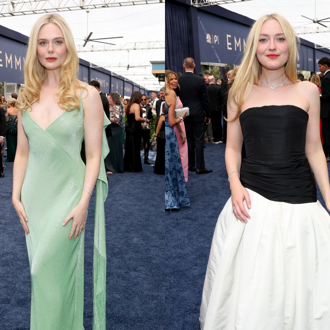 Las hermanas Fanning llegan con una estética de Hollywood clásico a los Premios Emmy 2026