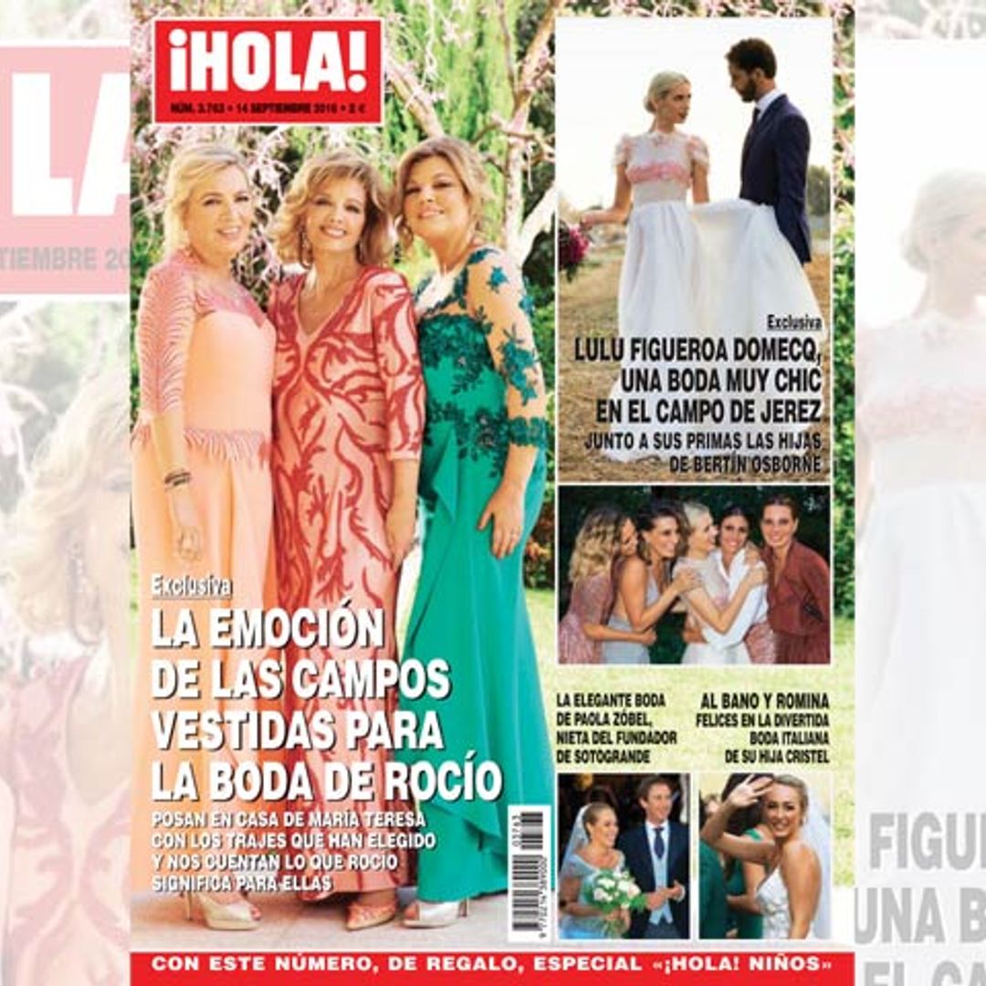 Exclusiva en ¡HOLA!, la emoción de las Campos vestidas para la boda de Rocío Carrasco