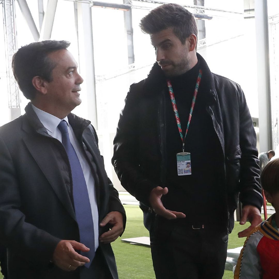 Y después de Sasha... Milan también acompaña a  Gerard Piqué al trabajo