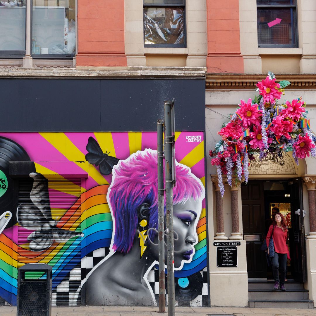 Arte urbano en Northern Quarter, Manchester, Inglaterra