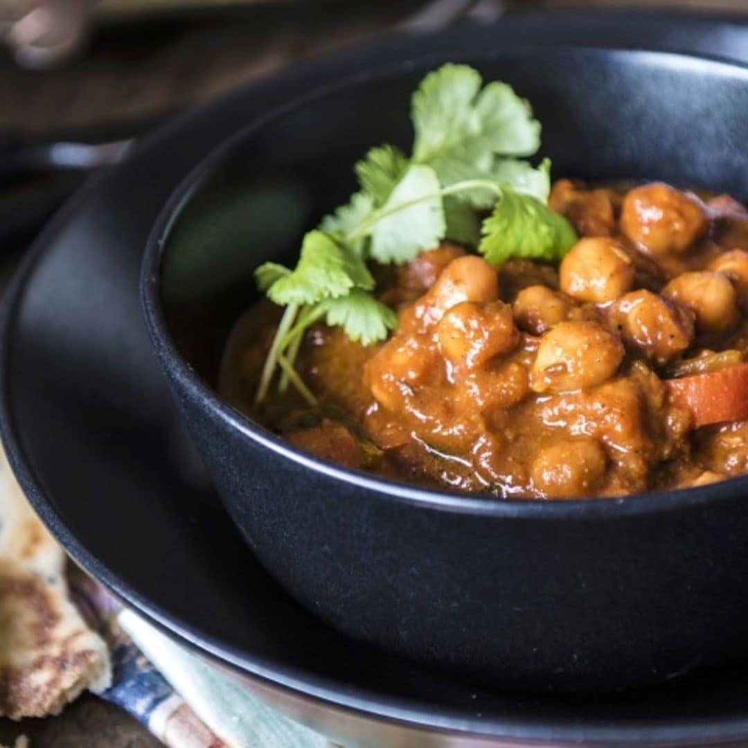 Garbanzos guisados con curry