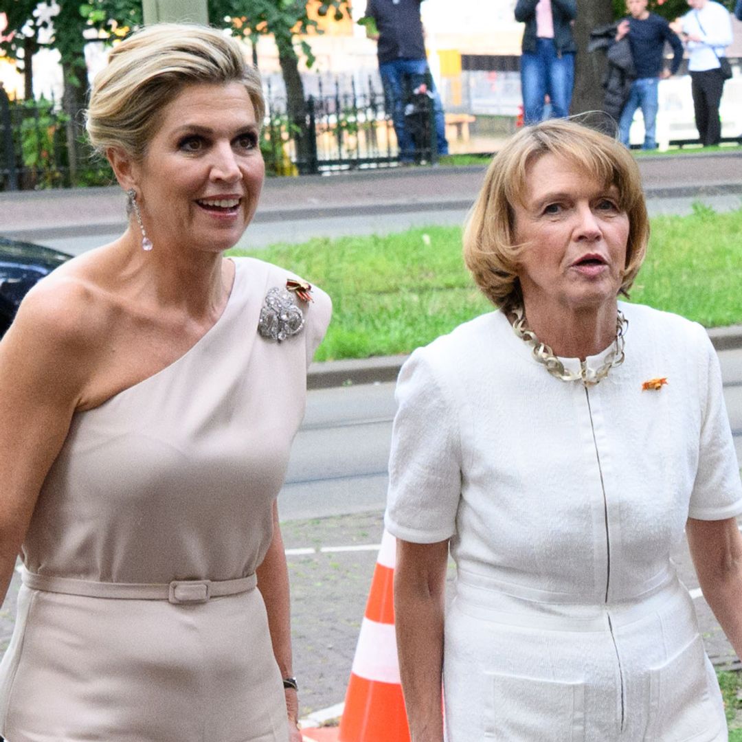 La reina Máxima deslumbra con una histórica joya imperial en su cita con Elke Büdenbender: el impresionante broche de una zarina rusa de perlas y diamantes