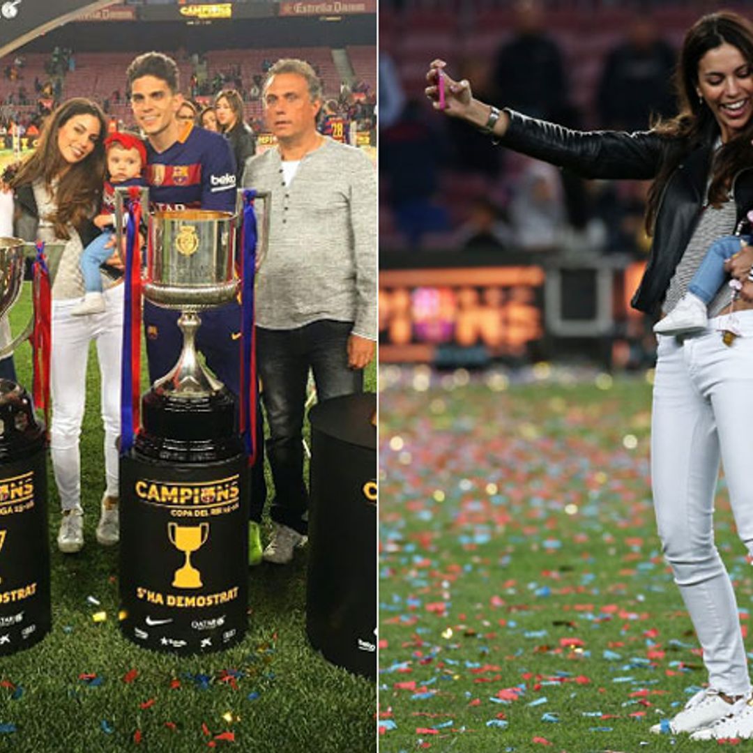 Melissa Jiménez, al lado de Marc Bartra en una celebración ¿con sabor a despedida?