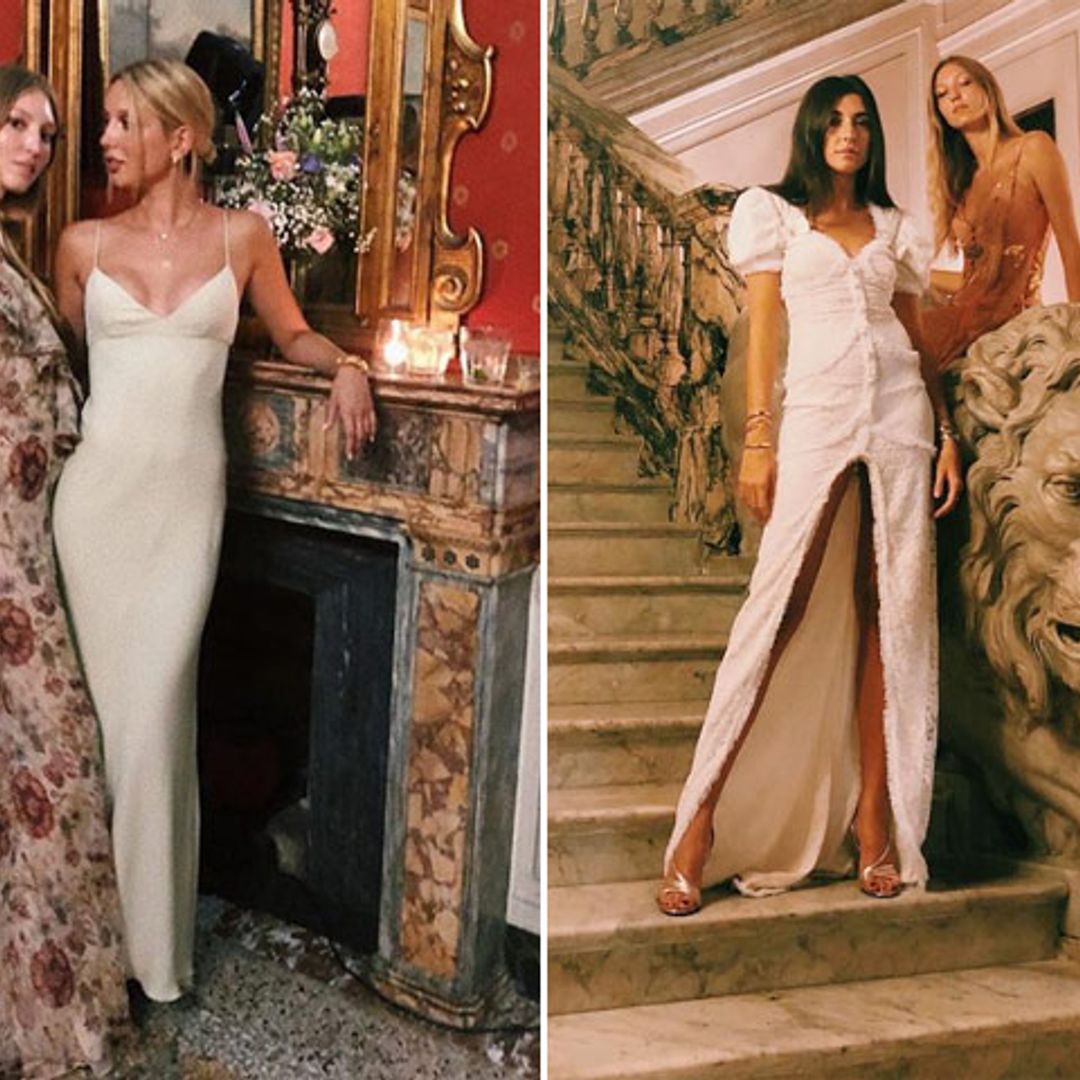 Luciendo vestidazos y con la nieta de Keith Richards: las glamurosas vacaciones italianas de Olympia de Grecia