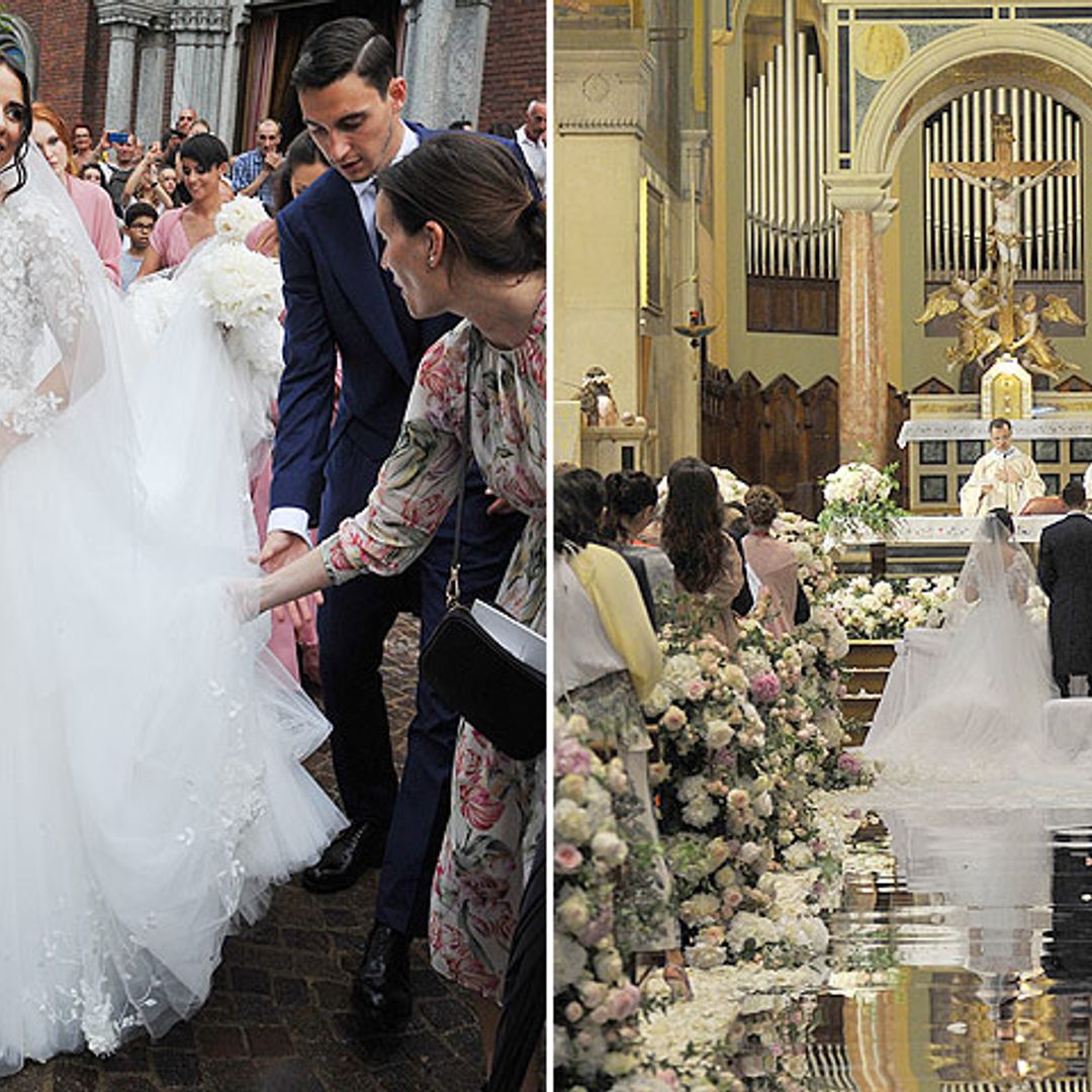 Un exuberante vestido, flores por doquier... La espectacular boda del futbolista Matteo Darmian y Francesca Cormanni
