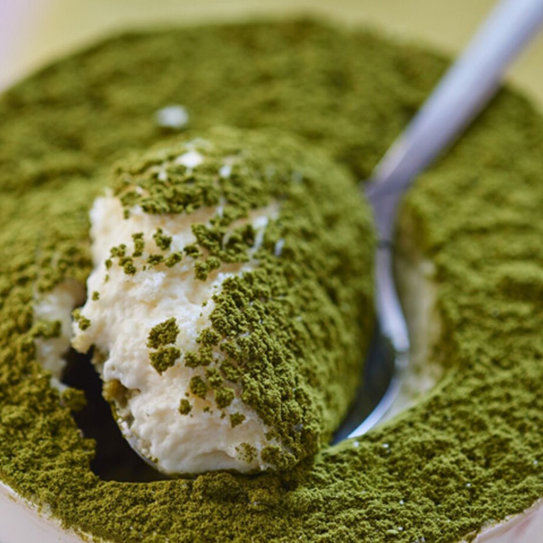 Tiramisú de té 'matcha'