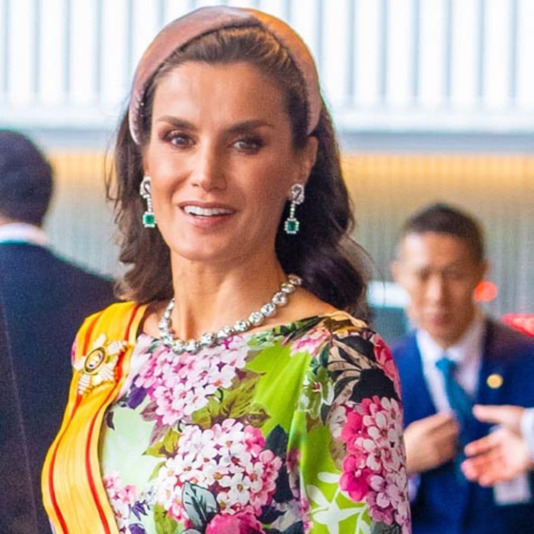 El sublime look de doña Letizia en la entronización de Naruhito
