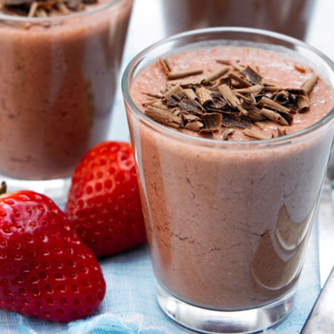 Batido de chocolate y fresa