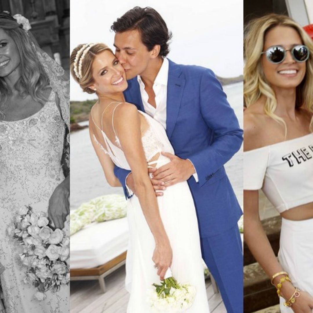 Un Valentino 'vintage', un vestido de diseño y un 'crop-top': los tres vestidos de novia de Helena Bordon