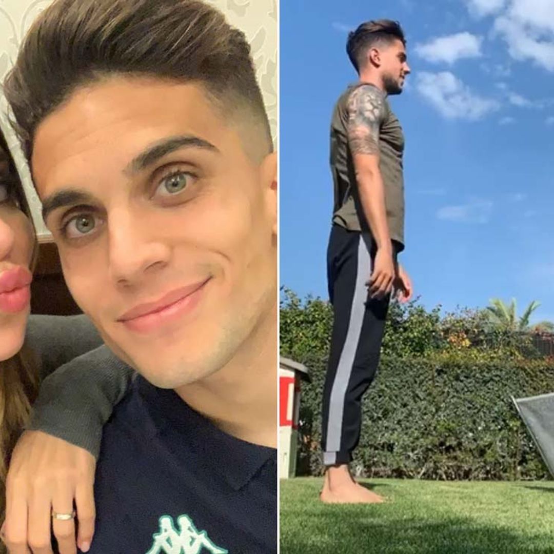 Un original baile y una curiosa modalidad de fútbol, los retos de Melissa Jiménez y Marc Bartra