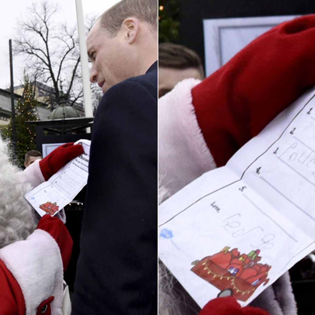 ¡Misión en Finlandia! El príncipe Guillermo entrega a Papá Noel la carta de George