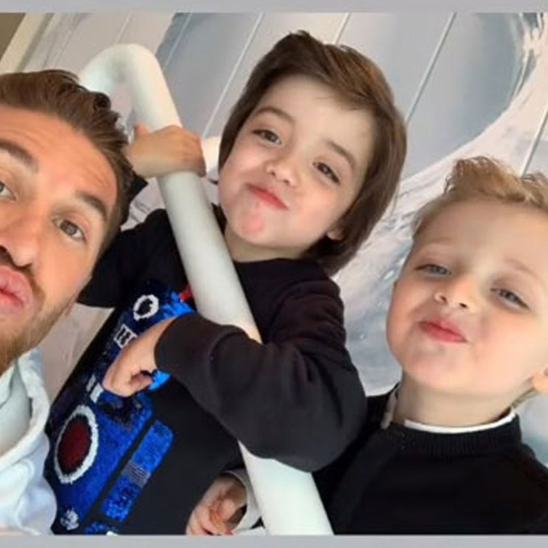 Sergio Ramos y sus hijos, Sergio y Marco, los mejores talismanes del Real Madrid