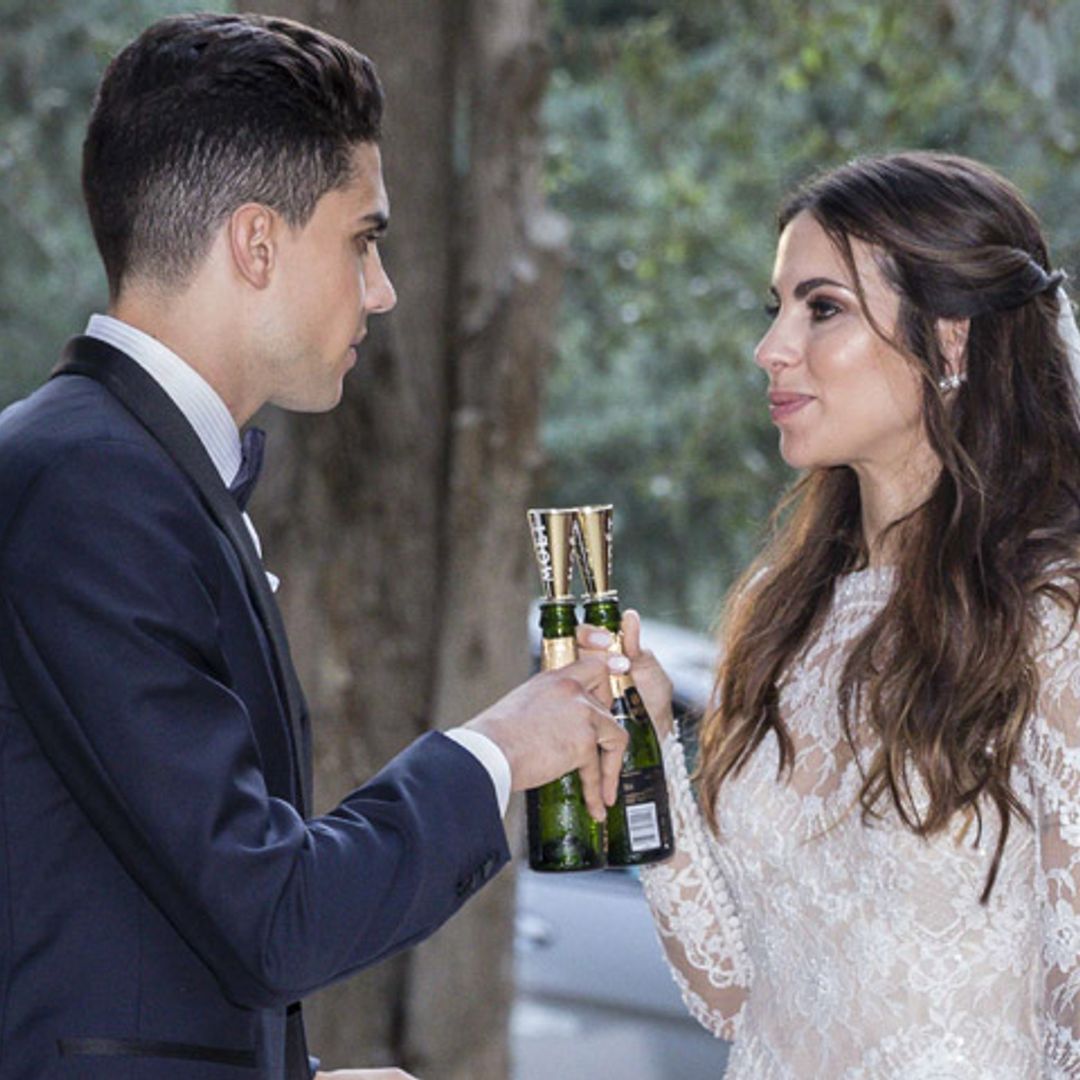 La involuntaria y divertida 'cobra' de Marc Bartra a Melissa Jiménez en su boda