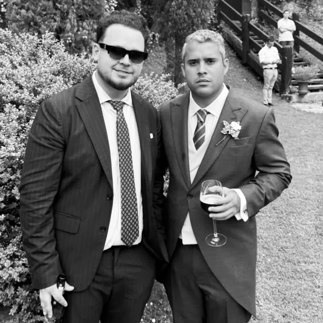 José Fernando, el hijo de Ortega Cano, en la boda de su primo Chema Esteban Ortega