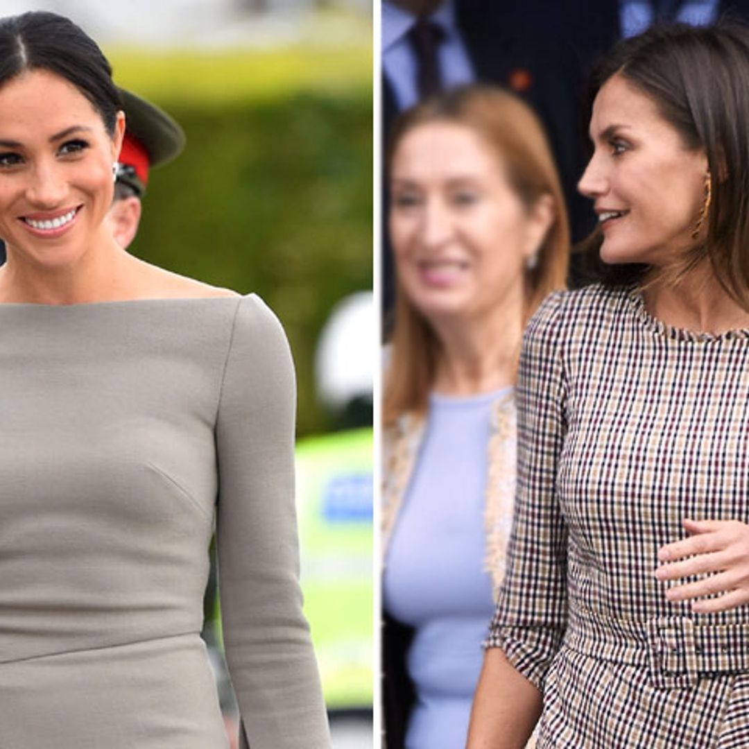 El 'look' de la reina Letizia ¿inspirado en Meghan Markle?
