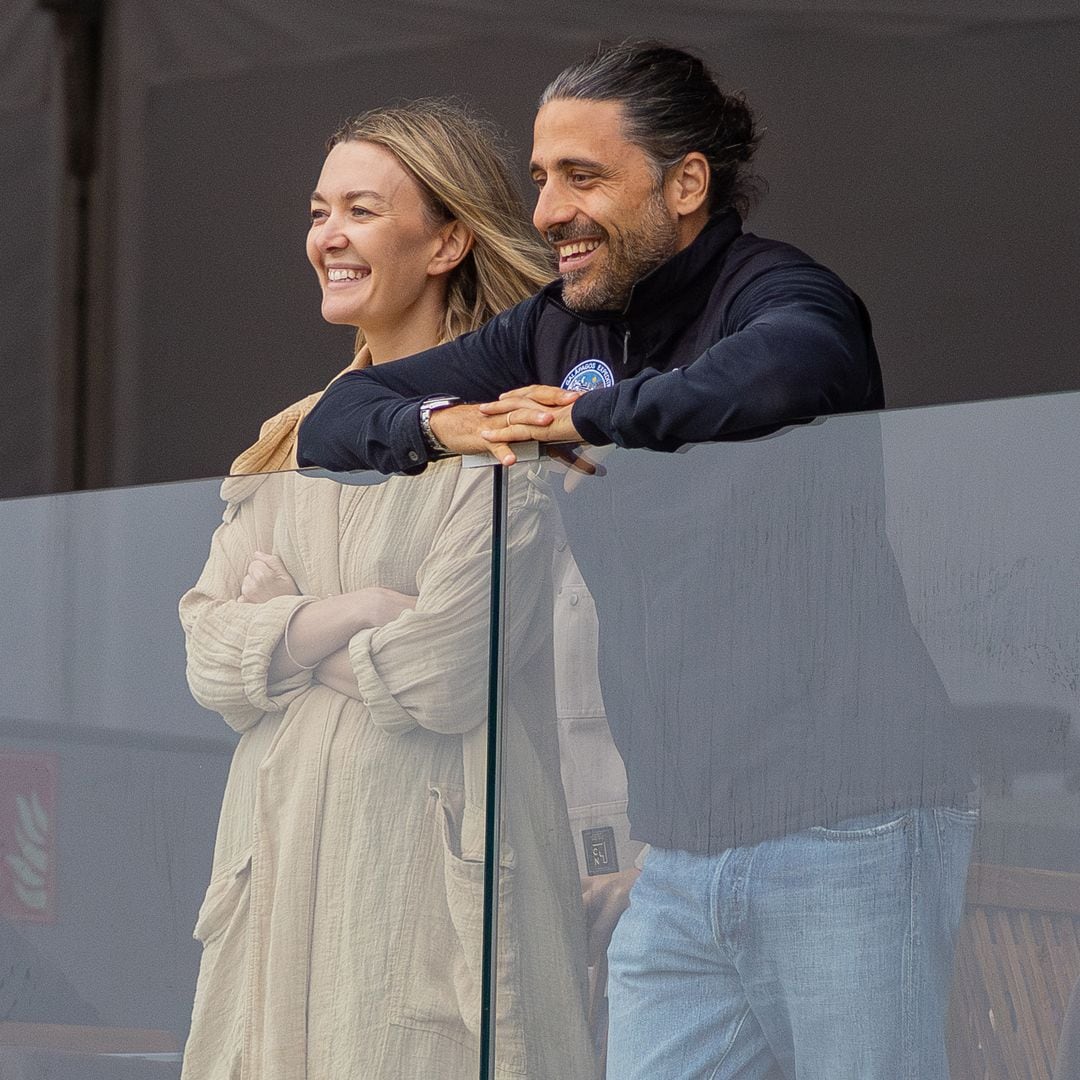 Marta Ortega y Carlos Torretta durante el torneo hípico de Casas Novas el 16 de julio de 2025