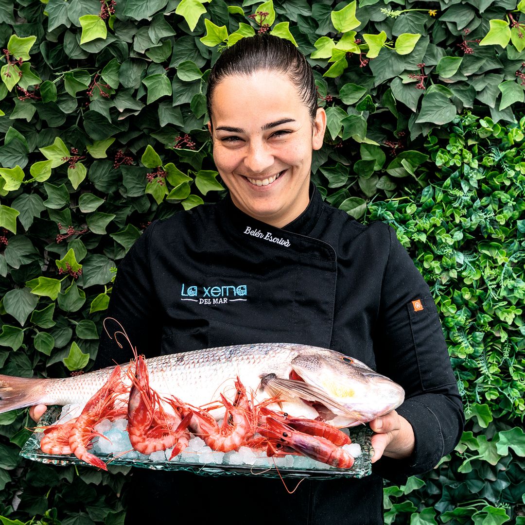 Belén Escrivà, en su restaurante La Xerna del Mar, denia
